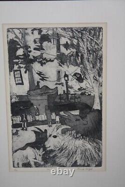Pair of signed lithographs The Zoo and untitled numbered 1/20 8/20
