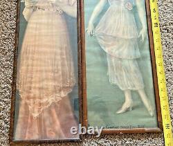 Pair of vintage Pompeian yardlong Lithograph print s 1916 1920 yard-long book 1