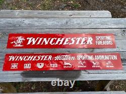 Pair of vintage Winchester Ammo acrylic advertising signs