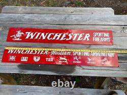 Pair of vintage Winchester Ammo acrylic advertising signs