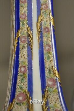 Paire Vases Porcelaine Ancien Sevres Antique Signed Porcelain Vases