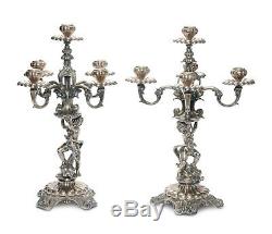 Paire candelabres antiques argent. Signés 1809. Fabuleux