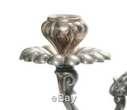 Paire candelabres antiques argent. Signés 1809. Fabuleux