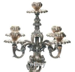 Paire candelabres antiques argent. Signés 1809. Fabuleux