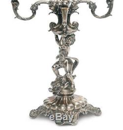 Paire candelabres antiques argent. Signés 1809. Fabuleux