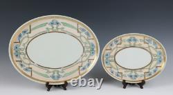 Pr Antique T&V Limoges Signed Hand Painted Art Nouveau Tray Vanity Serving Gold