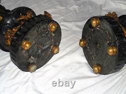 Pr Susse Freres Foundry 19c Paris Bronze & Onyx Candleabra Signed Oudry Scul