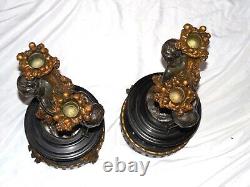 Pr Susse Freres Foundry 19c Paris Bronze & Onyx Candleabra Signed Oudry Scul