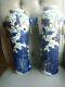 Qianlong Signed Antique Chinese Blue White Porcelain Pair Floral Butterflies