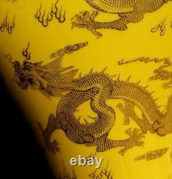 Qianlong Signed Pair Chinese Famille Rose Vase Withdragon