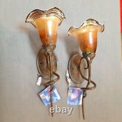 Quoizel Todd Phillips Signed'06 Pair Wall Sconces