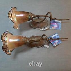 Quoizel Todd Phillips Signed'06 Pair Wall Sconces