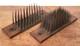 Rare 19th C Signed Pa Dated Decorated Matched Pair Flax Hatchels 1827 Hetchels