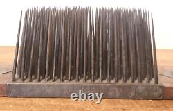 RARE 19th C SIGNED PA Dated DECORATED Matched Pair FLAX HATCHELS 1827 HETCHELS
