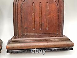 RARE Antique signed GIBBARD store display pair of solid Walnut Book Ends