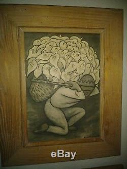 RARE VINTAGE ORIGINAL PAIR 1944 SIGNED DIEGO RIVERA ART LITHOGRAPHS-Rudolf Lesch