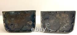 Rare Antique Signed FRANKART Art Deco Scottie Dog Bookends Dogs Pair 1930's
