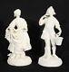 Rare Pair Antique Signed Sevres Bisque Figurines Of Grape Gatherers 9h