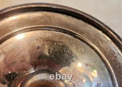 Rare Pair Antique Tiffany & Co Sterling Silver Crystal Vase Toasting Cups Signed