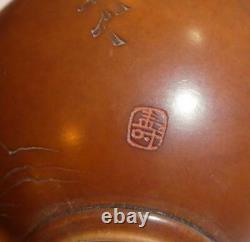 Rare Pair Bovine Bone + Bamboo Vases Chinese Japanese Signed Shou