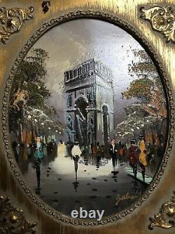 Rare Pair Of Antique Oil Paintings By Alois Zabehlicky, Street Scenes Of Paris