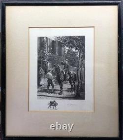 Rare Pair Of Signed Limited Edition Antique Etchings (1915/1918) By L. RUET