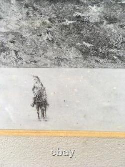 Rare Pair Of Signed Limited Edition Antique Etchings (1915/1918) By L. RUET