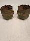 Rare Pair Set Antique French Toleware Cache Planter Signed Made In France