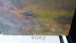 Rare Pair Signed Antique Oil Paintings-henry R Hall Scottish Cattle Scenes