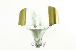 Rare Pair c1960s Modernist Signed Maison Bagues Gilt & Silvered Sconces