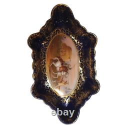 Rare Royal Vienna Trinket Dish Pair signed 1890s hand painted Ackermann & Fritze