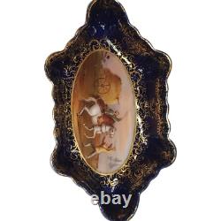 Rare Royal Vienna Trinket Dish Pair signed 1890s hand painted Ackermann & Fritze
