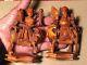 Rare Vintage Chinese Highly Detailed Carved Boxwood Signed Figurines (pair)