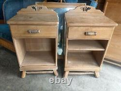 Rare pair of Antique signed Old Hickory rustic Adirondack lodge camp nightstands