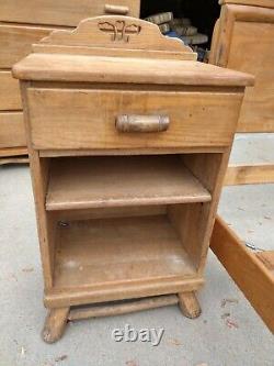 Rare pair of Antique signed Old Hickory rustic Adirondack lodge camp nightstands