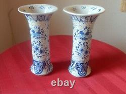 Rare paire vase Delft 18éme siècle signé antique Holland/collection/décoration