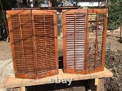 Rarepair 1900 Signed Antique Wood Window Shutters Edward B Hindes San Francisco