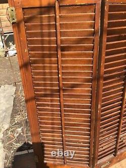 Rarepair 1900 Signed Antique Wood Window Shutters Edward B Hindes San Francisco