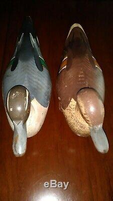 SIGNED R. Madison Mitchell Pintails 1954'Working Decoy' Pair, E/C