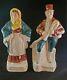Signed Staffordshire Irish Piper Colleen Antique Figure Pair Late 1900s