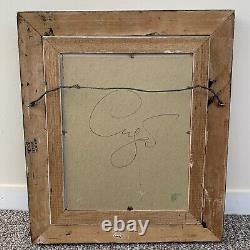 SIGNED Xavier Cugat Oil Painting Vintage SPANISH COUPLE Gold Wood Frame