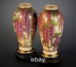 STUNNING PAIR OF SIGNED MID MEIJI PERIOD SATSUMA VASES by TANIGUCHI KOMAKICHI