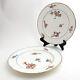 Sevres Antique Porcelain 9 5/8 Pair Dinner Plates Floral Painted Artist Signed