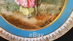 Sevres Chateau Des Tuileries Palace Cabinet Plate Signed Boucher Courting Couple
