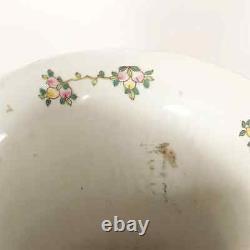 Signed 37in Pair Antique Qing Chinese Floor Vase Famille Rose Vase 19th Century