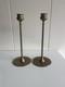 Signed Jarvie Arts And Crafts Brass Candlesticks