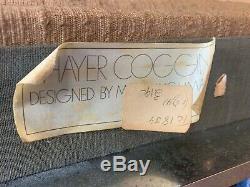 Signed Milo Baughman Thayer Coggin PAIR Chrome Arm Chairs