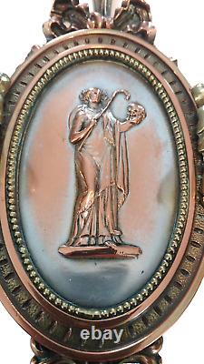 Signed Pair E F Caldwell & Co 18 Tall Bronze Wall Antique Perseus & Medusa