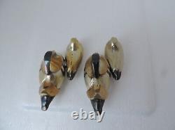 Signed Pair Japanese Sterling Silver 925 Chinese Mandarin Duck Chopstick Rests