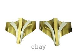 Signed Pair Of Modern Mid Century Sconces Wall Lamps By Maison Baguès 1960s